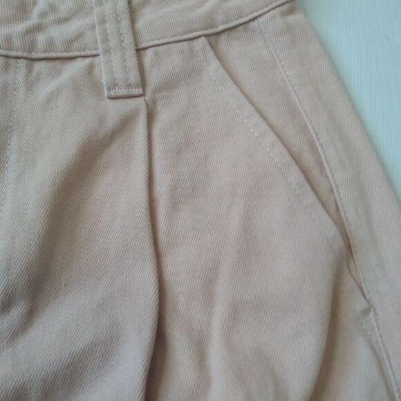 NA-KD Wide Leg Tan Pleated Front High Waisted Cargo Style Pants Women's Size 36 - Picture 7 of 12